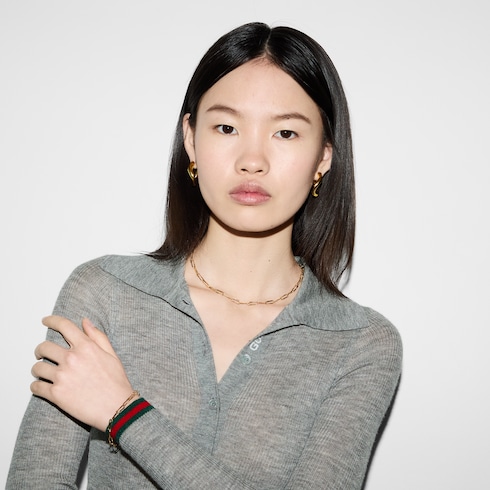 Gucci Link to Love系列黄色18K金项链
