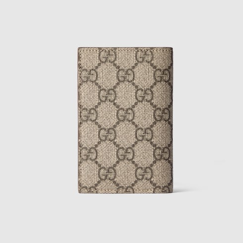 GG long card case with GG detail in beige and ebony Supreme 