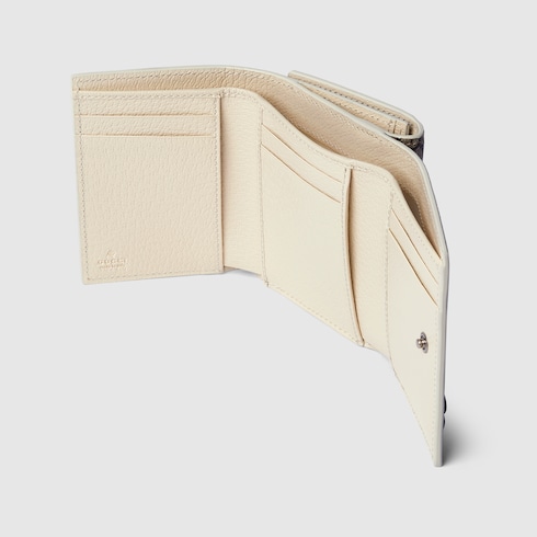 Ivory interior GG tri-fold wallet