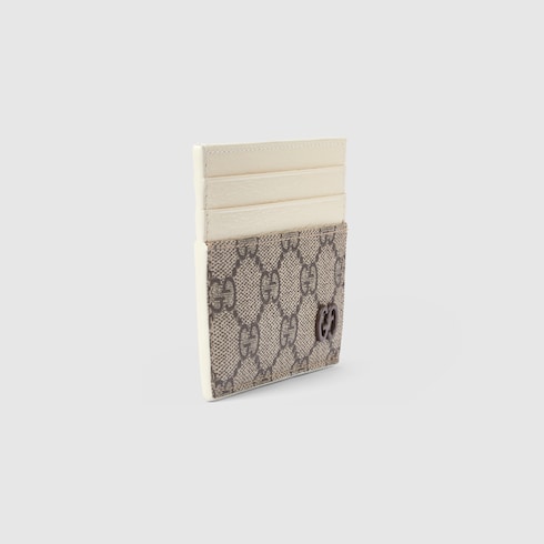Bi-color card case with GG detail