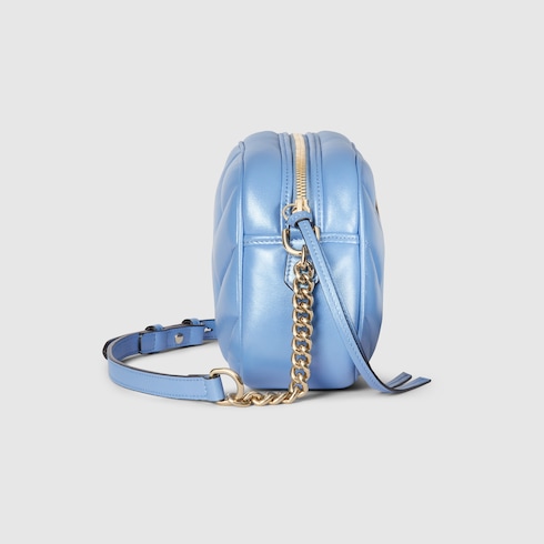 Kleine GG Marmont Schultertasche in hellblau | GUCCI® DE 