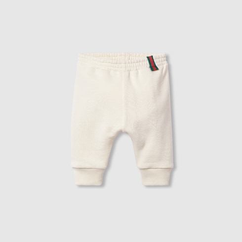 Pantalone neonato in cotone con dettaglio Web