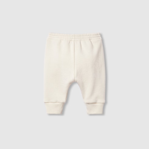 Pantalone neonato in cotone con dettaglio Web