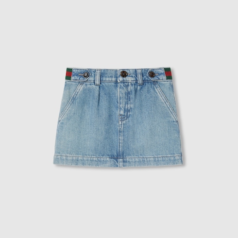 Children's denim mini skirt with Web