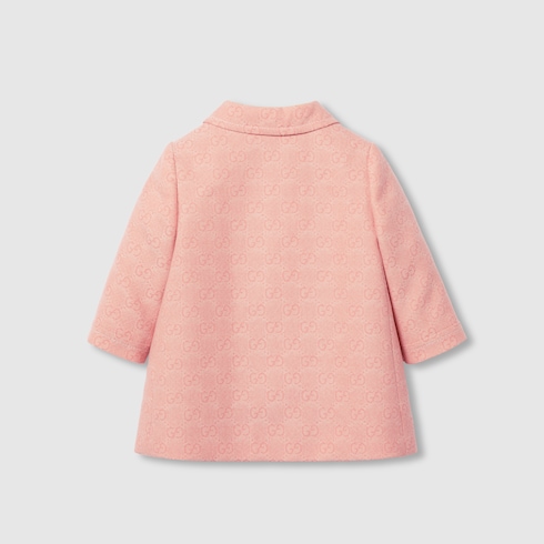 Cappotto neonato in flanella di lana GG