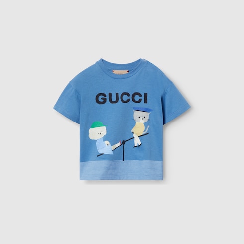 T-shirt neonato in cotone stampato