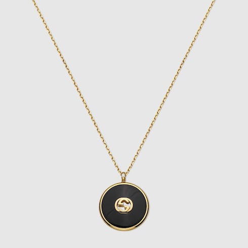 Gucci Interlocking 18k long chain necklace Detail 2