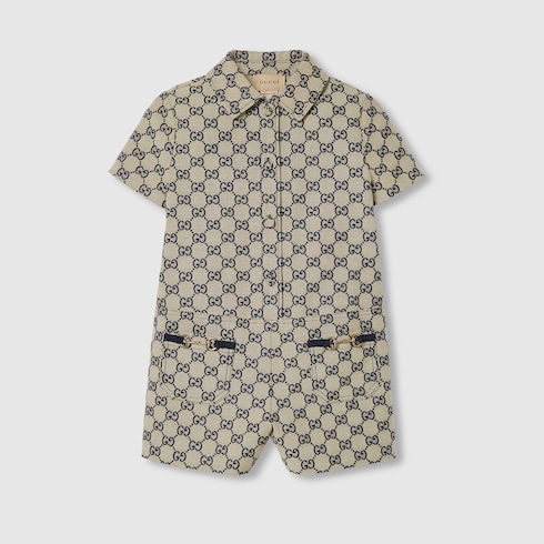 Children's GG canvas playsuit