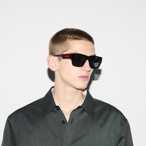 Rectangular frame sunglasses