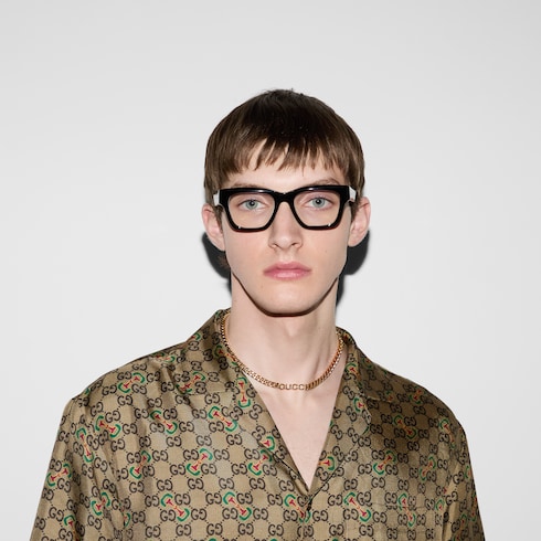 Square optical frame in Black Red Undefined | GUCCI® SI
