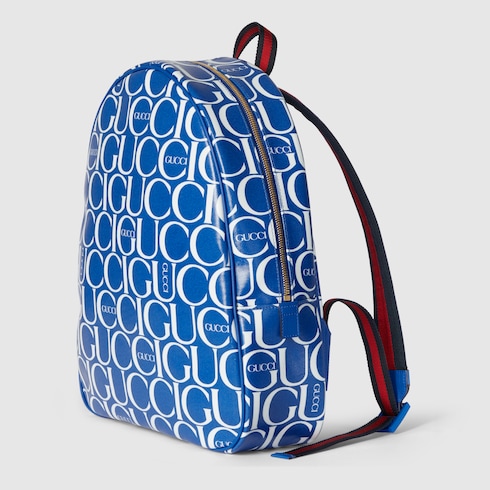 Children s Gucci print backpack in blue coated canvas GUCCI Canada