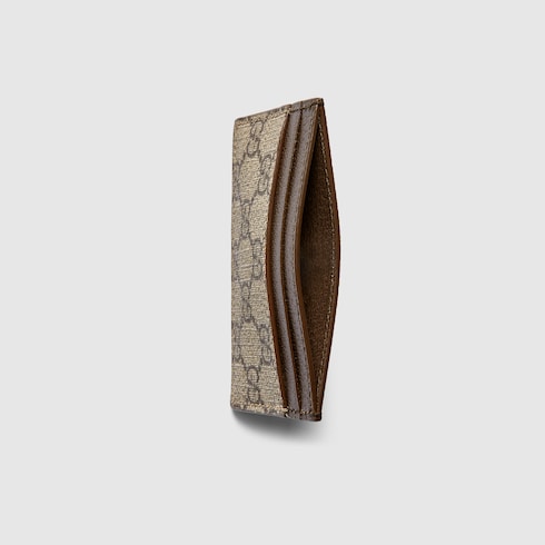 Gucci gg supreme card holder discount