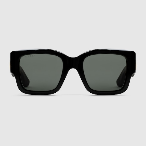 Square frame sunglasses in Black Grey Undefined GUCCI SI