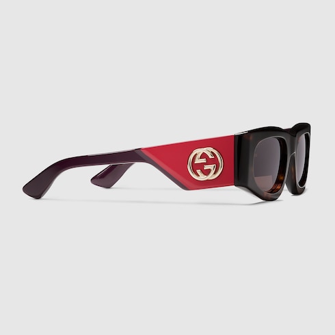 Rectangular frame sunglasses