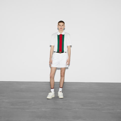 Cotton polo shirt with Web