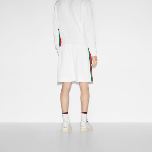 饰织带嵌花短裤