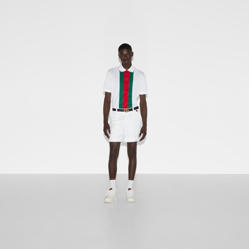 Шорты с жаккардовым орнаментом GG и Web