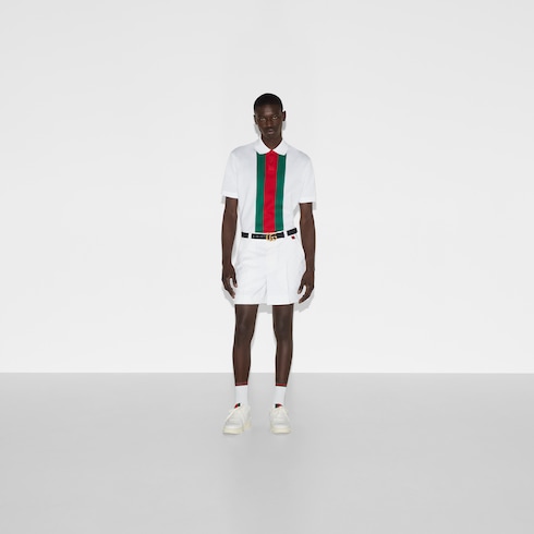Short à jacquard GG avec bande Web