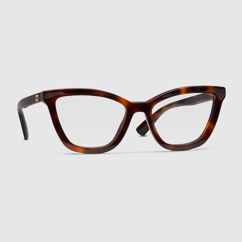 Cat eye optical frame in tortoiseshell GUCCI US