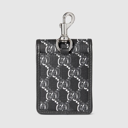 GG holder for AirTag in beige and ebony Supreme | GUCCI® US