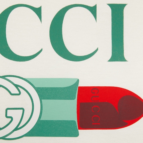 Gucci lipstick print print cotton T-shirt