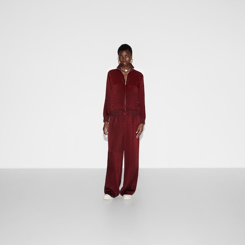 Chaqueta con zipper de jacquard con GG