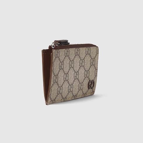 グッチ GUCCI ケース GG ディテール付き GG ジップカードケース GG ディテール付き GG ジップカードケース ・ベージュ＆エボニー