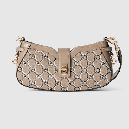Gucci Moon Side mini shoulder bag in taupe leather | GUCCI® US
