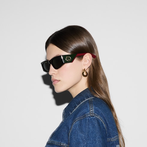 Rectangular frame sunglasses