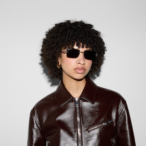 Sonnenbrille mit rechteckigem Rahmen