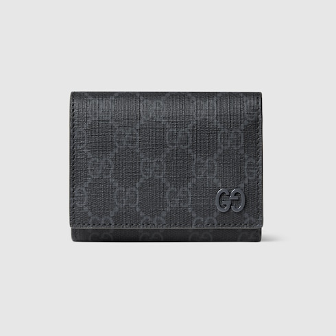 【✨完美品✨】GUCCI キャンバス 二つ折り財布　オフィディア　GGスプリーム オフィディア〕二つ折り ウォレット ・グレー＆ブラック GG