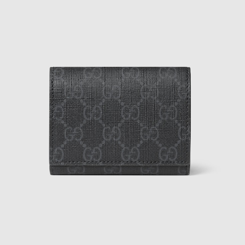 GUCCI GGキャンバス 三つ折り財布 GG ディテール付き GG 三つ折りウォレット ・ブラック GG