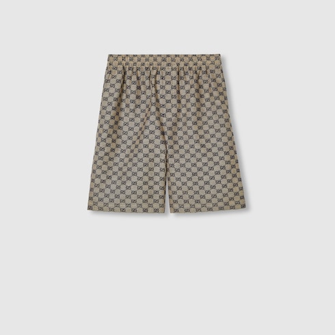 GG linen blend canvas shorts Detail 2