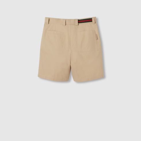 Double cotton twill shorts with Web