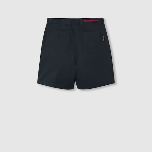 Short de sarga de algodón doble con tribanda Web