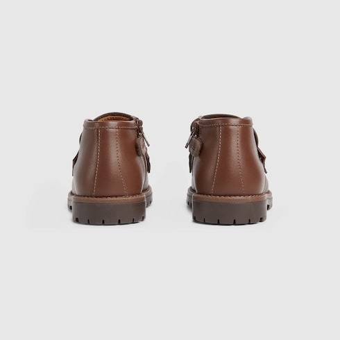 Stivale bimbo piccolo in pelle con Morsetto