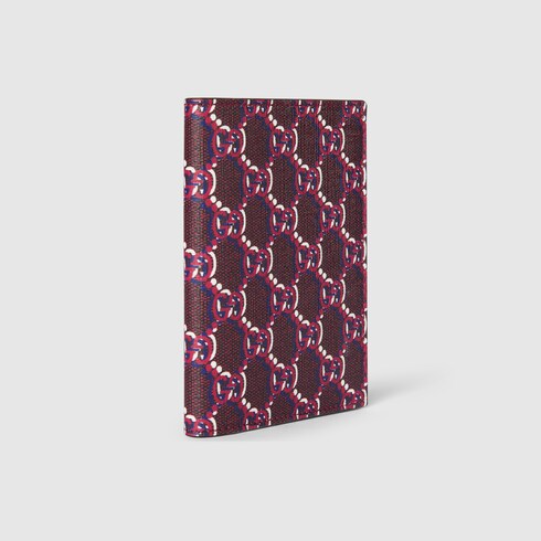 Passport case with GG Shadow in Rosso Ancora red canvas GUCCI Canada