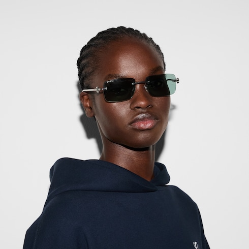 Rectangular frame sunglasses