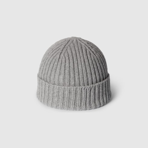 Wool cashmere hat with Double G Detail 4