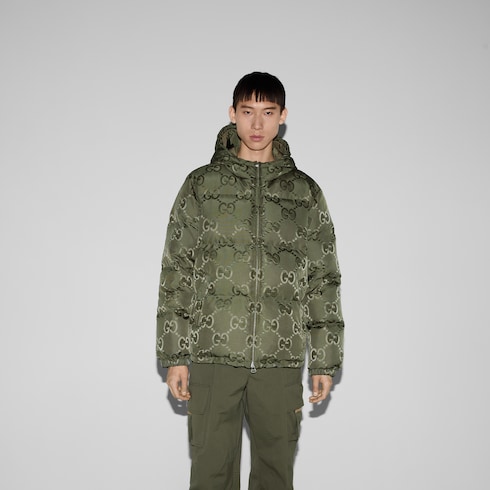 超级双G帆布羽绒夹克