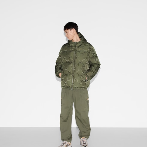 Veste garnie de duvet en toile GG jumbo