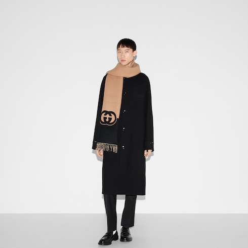 Wool with Interlocking G scarf