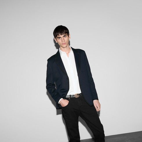 Textured GG jersey jacket
