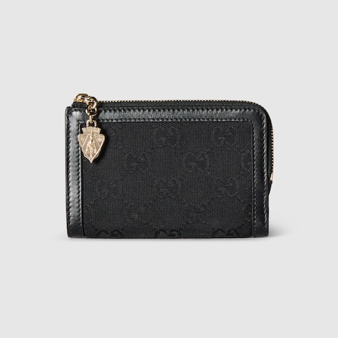 Gucci black hot canvas wallet