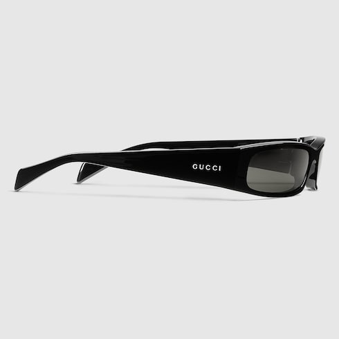 Rectangular frame sunglasses in black GUCCI AE