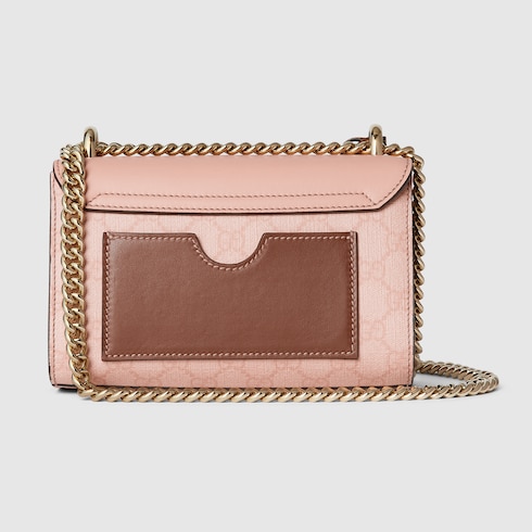 Padlock small shoulder bag in dusty pink leather GUCCI AE