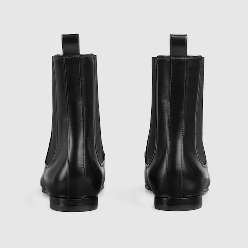 Women s Jordaan bootie in black leather GUCCI GR