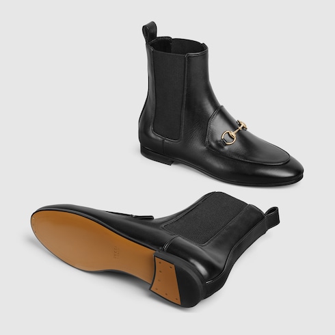 Women s Jordaan bootie in black leather GUCCI GR