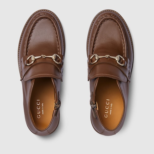 Bottines en cuir à détail Mors pour enfant