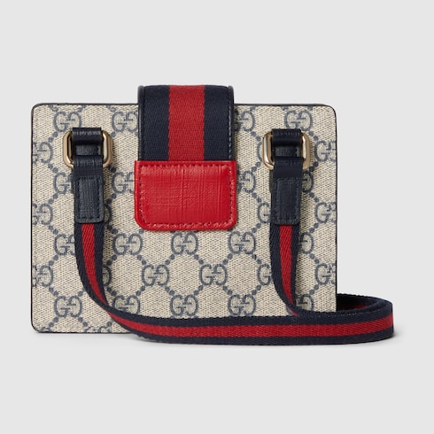 Borsa a mano bambino in tessuto GG con cuore
